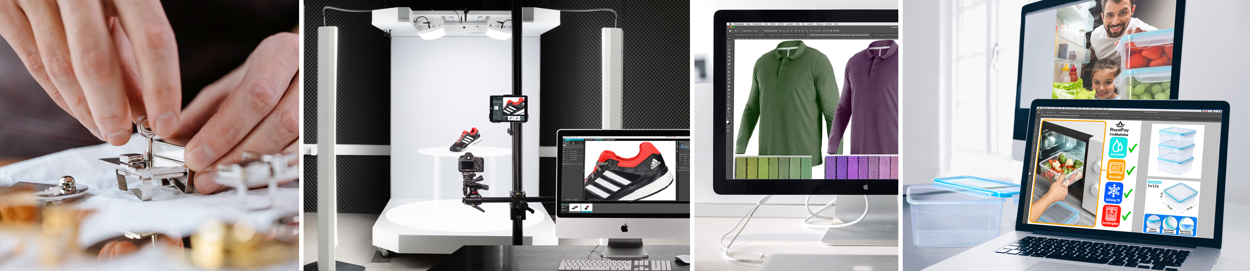 Produktvorbereitung | Automatisierte Fotografie | Farbabszimmung in der Bidldbearbeitung | Gestaltung von Amazon Fotos